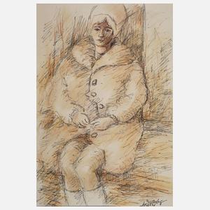 Fredo Bley, Mädchen im Pelzmantel