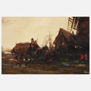 Manfred Feiler, Windmühle im Abendlicht