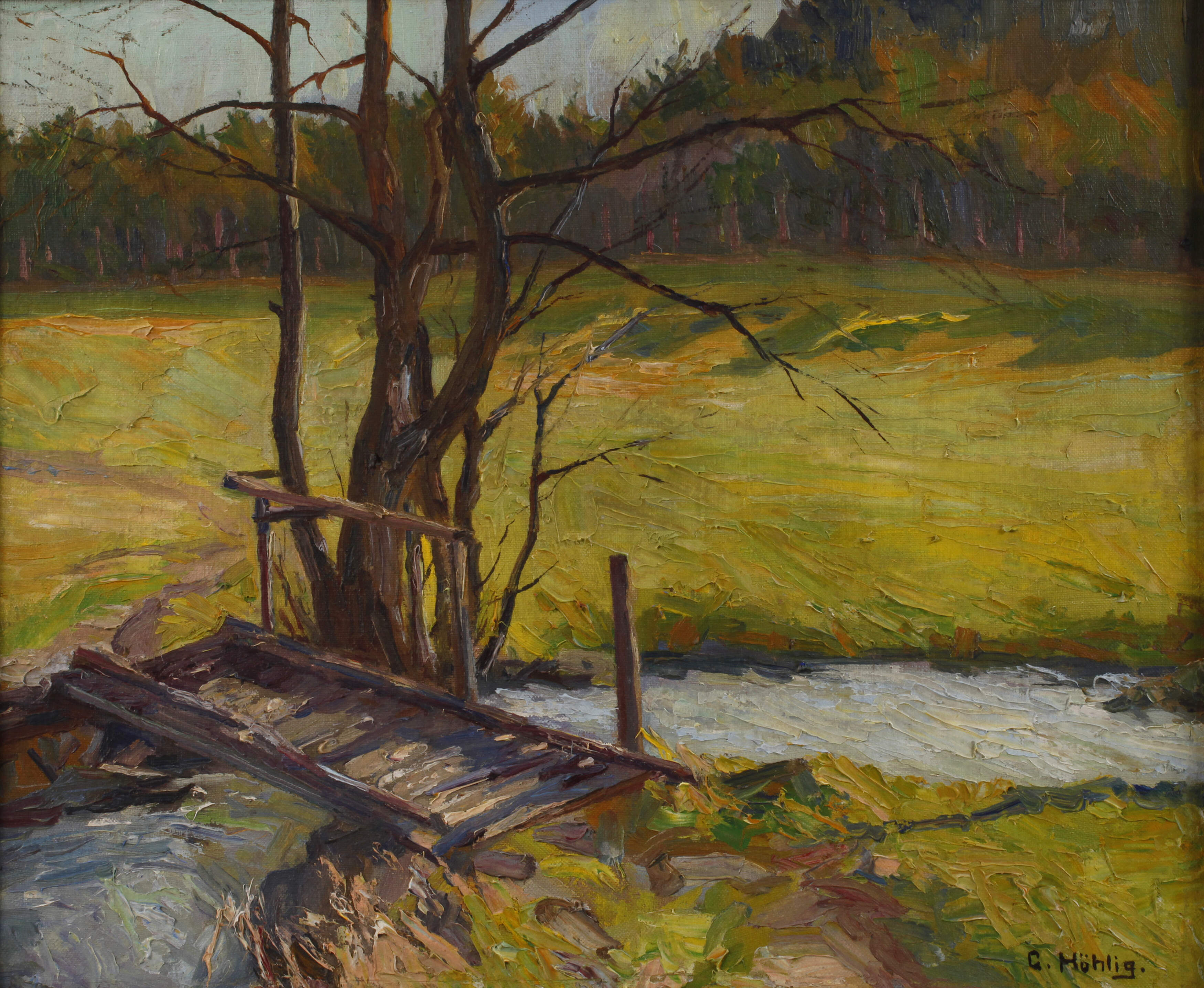 Georg Höhlig, "Mönchsteg vor Raschau"