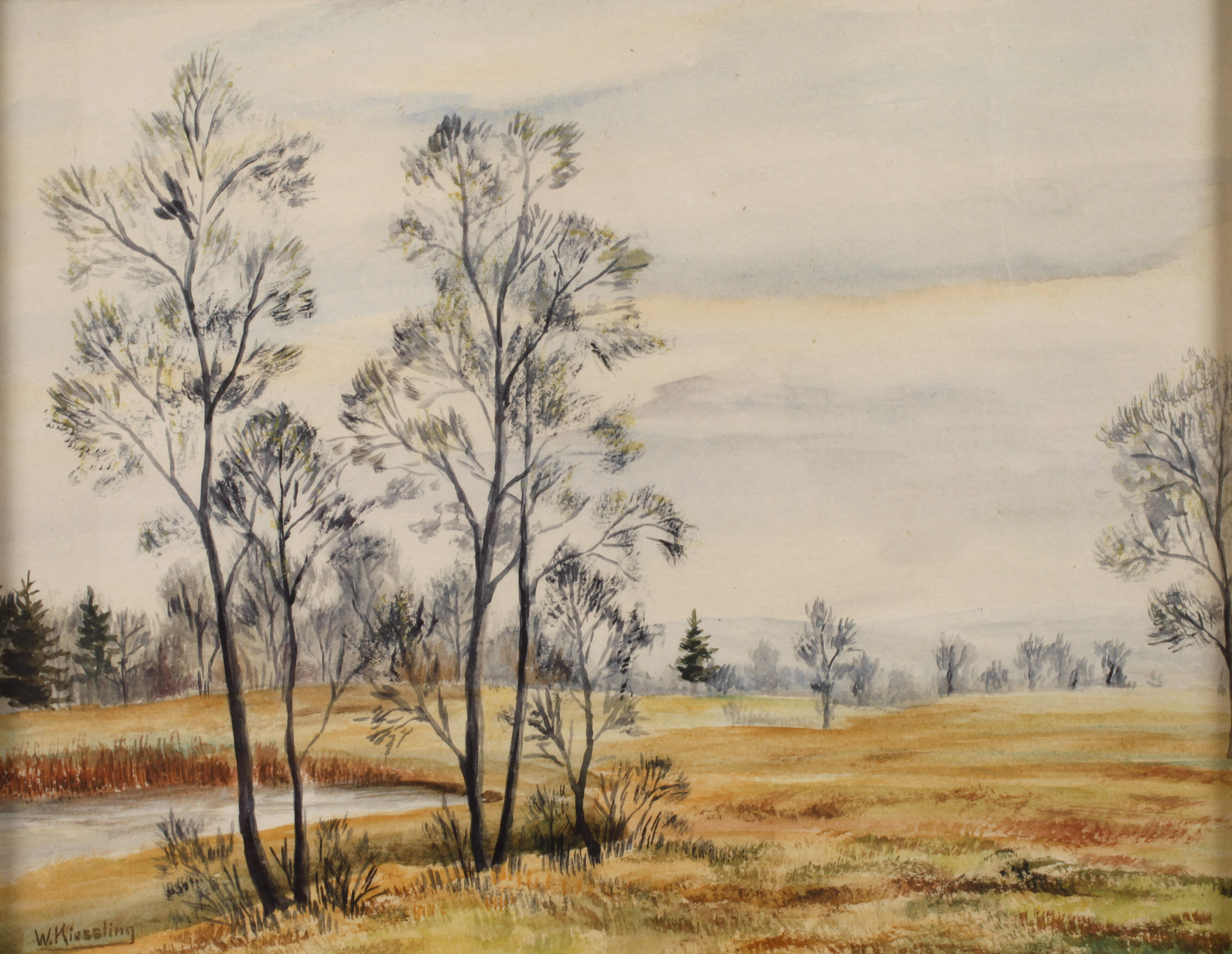 W. Kiessling, Frühlingslandschaft