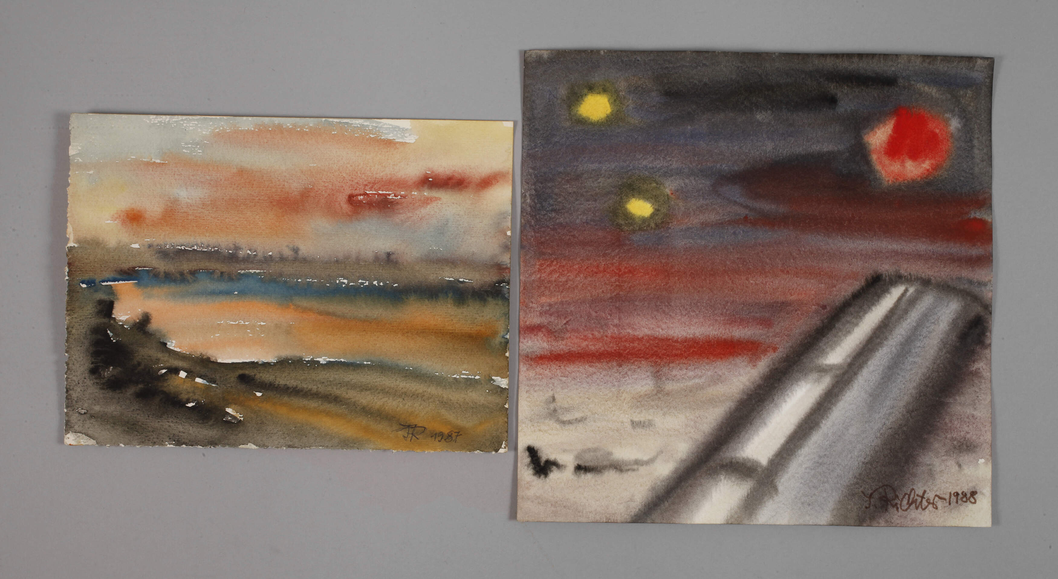 Josef Richter, Zwei Aquarelle