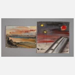 Josef Richter, Zwei Aquarelle