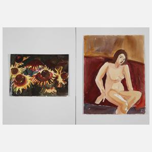 Josef Richter, Zwei Aquarelle