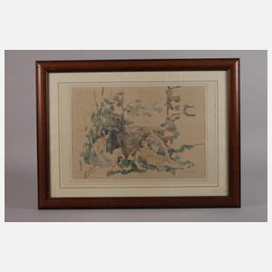 Otto Schubert, Picknick im Elbsandsteingebirge