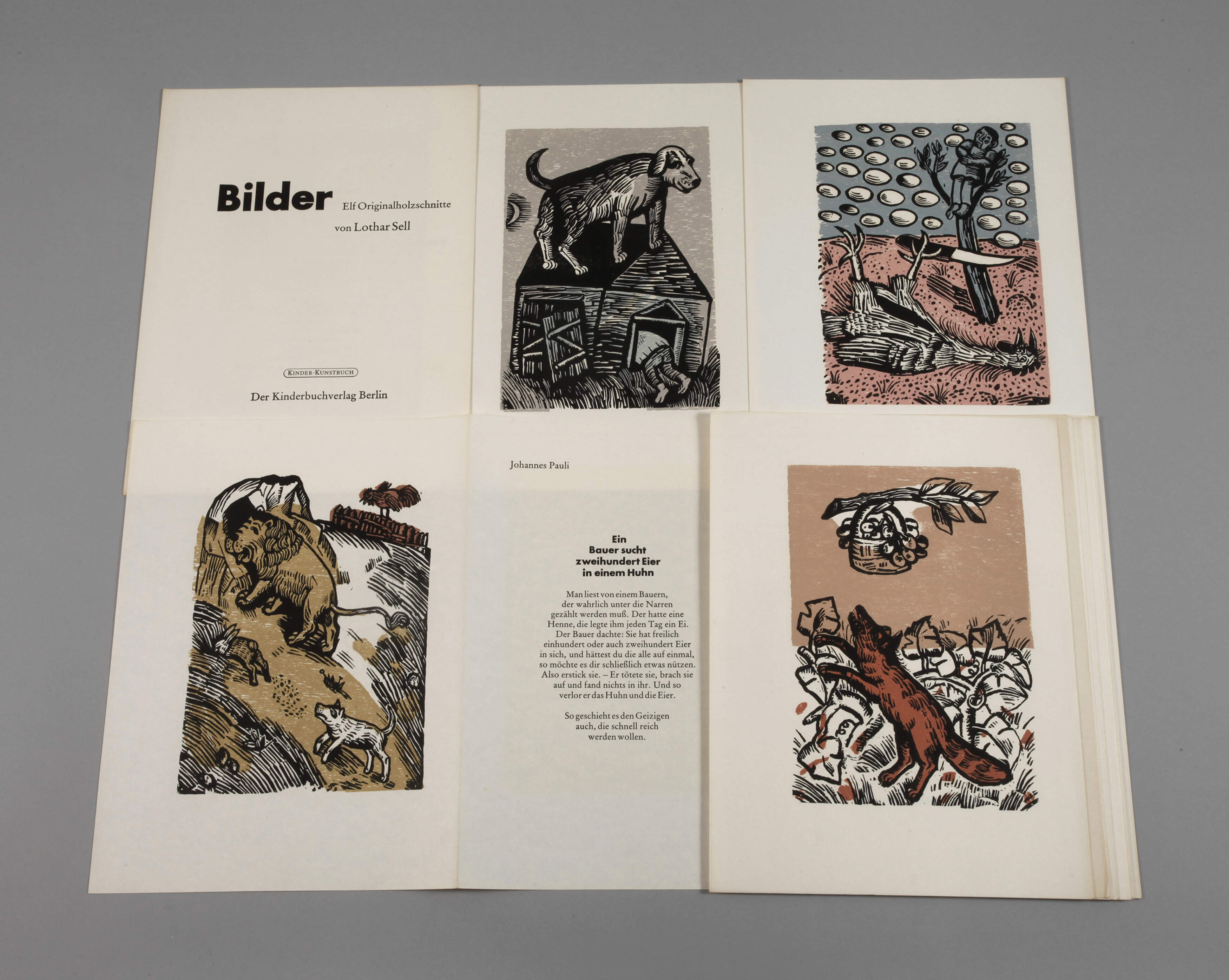 Prof. Lothar Sell, Konvolut Farbholzschnitte