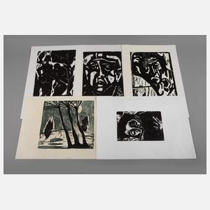 Heinz Tetzner, Konvolut Holzschnitte