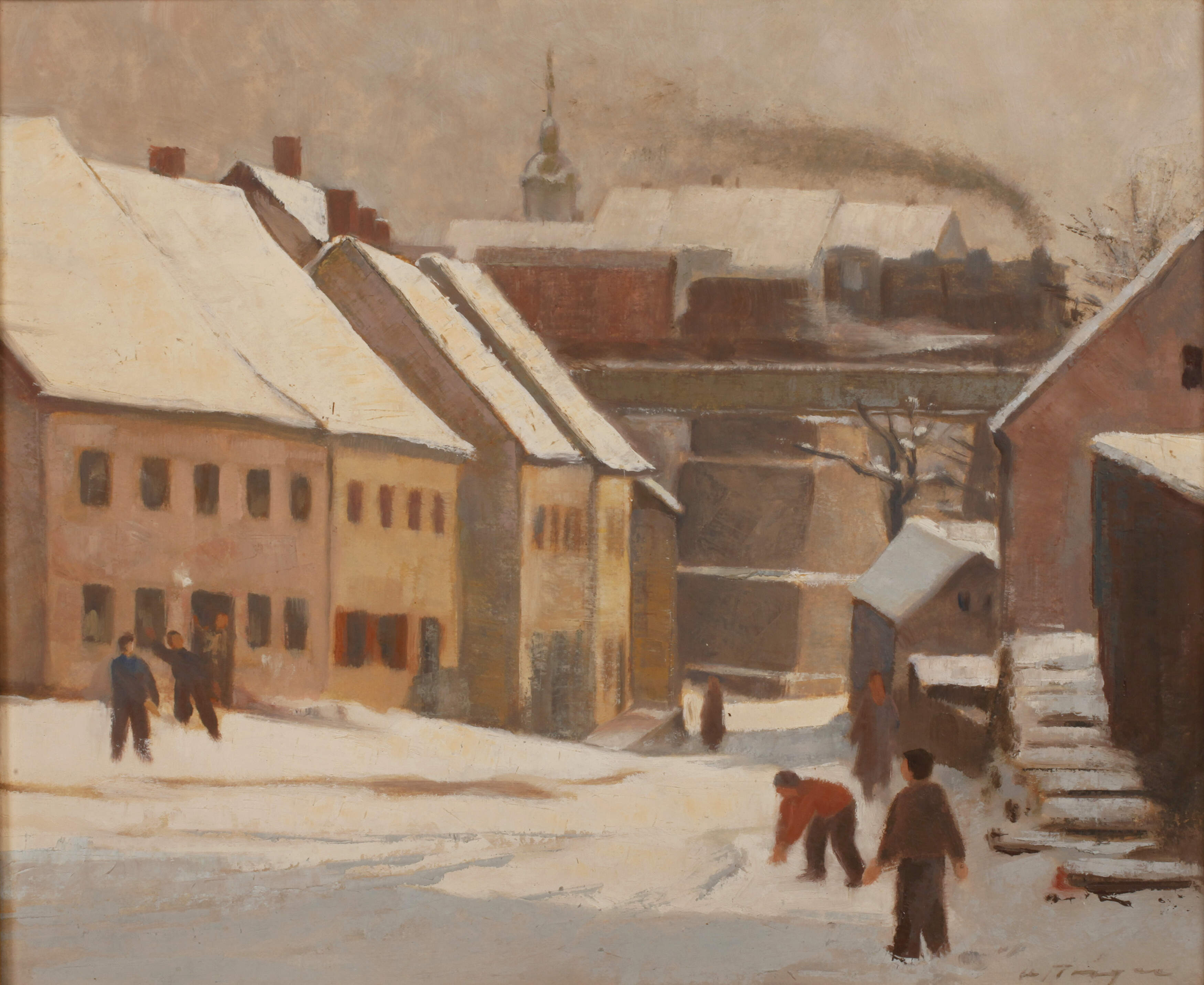 Alfred Tröger, Schneeballschlacht