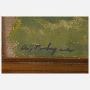 Alfred Tröger, Gänse auf der Dorfstraße