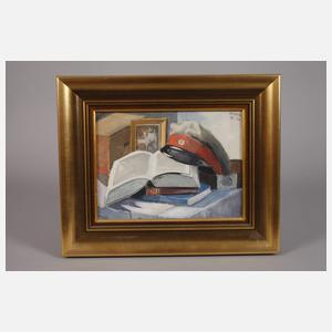 Alfred Tröger, "Stillleben mit Schirmmütze"