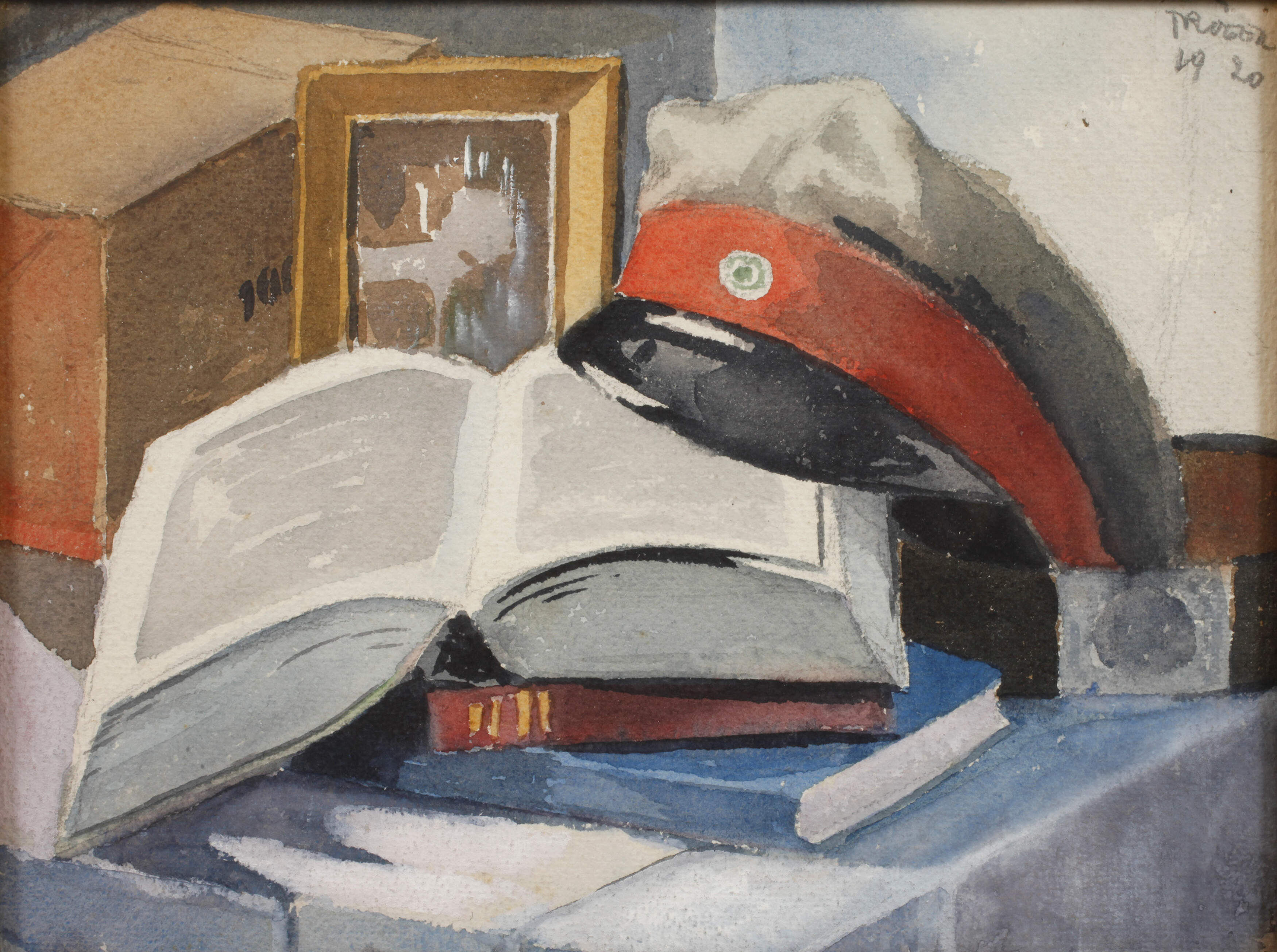 Alfred Tröger, "Stillleben mit Schirmmütze"