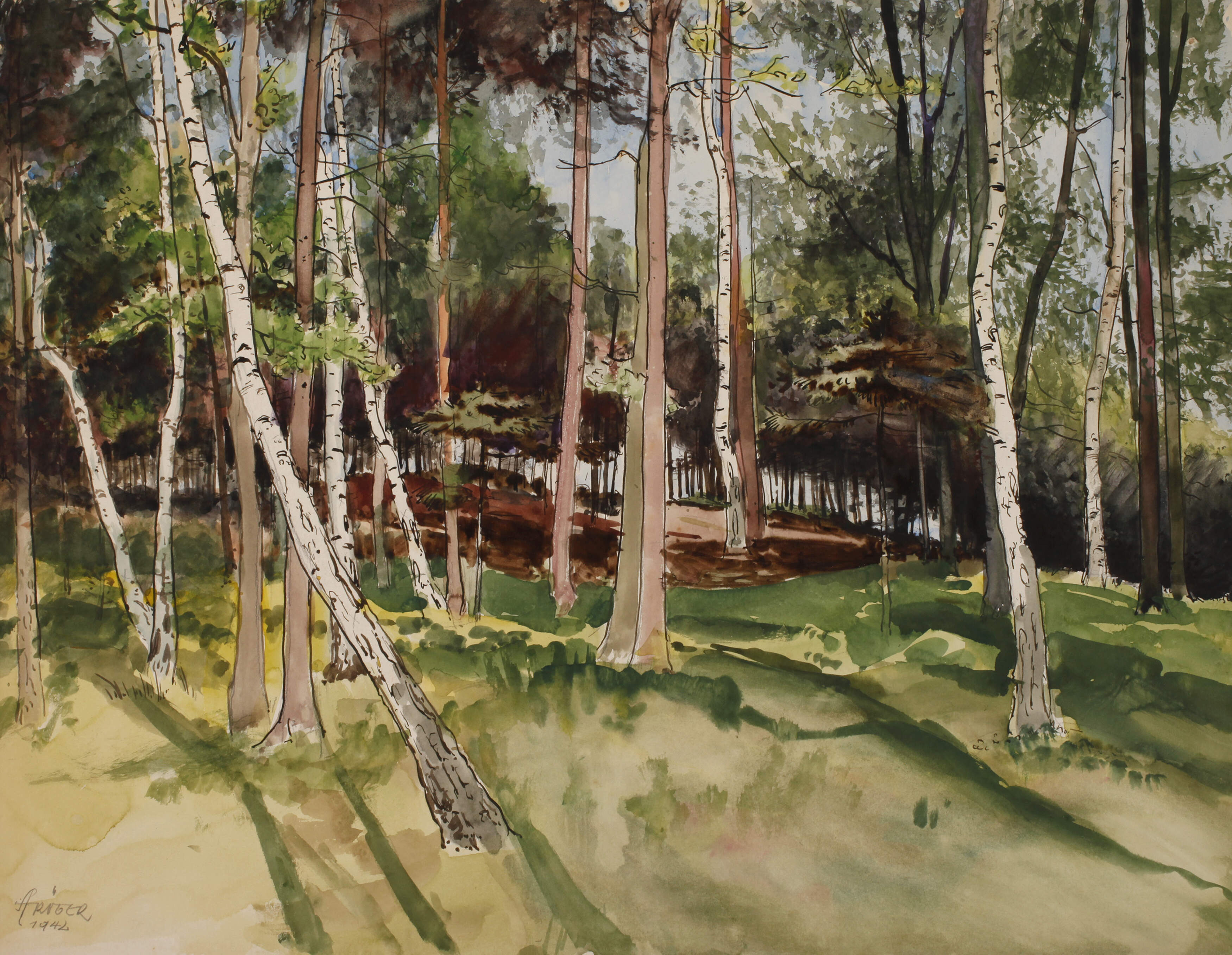 Alfred Tröger, Blick in den Wald