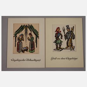 Hans Weiß-Aue, Konvolut Linolschnitte