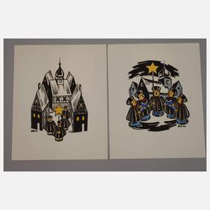 Hans Weiß-Aue, Konvolut Linolschnitte