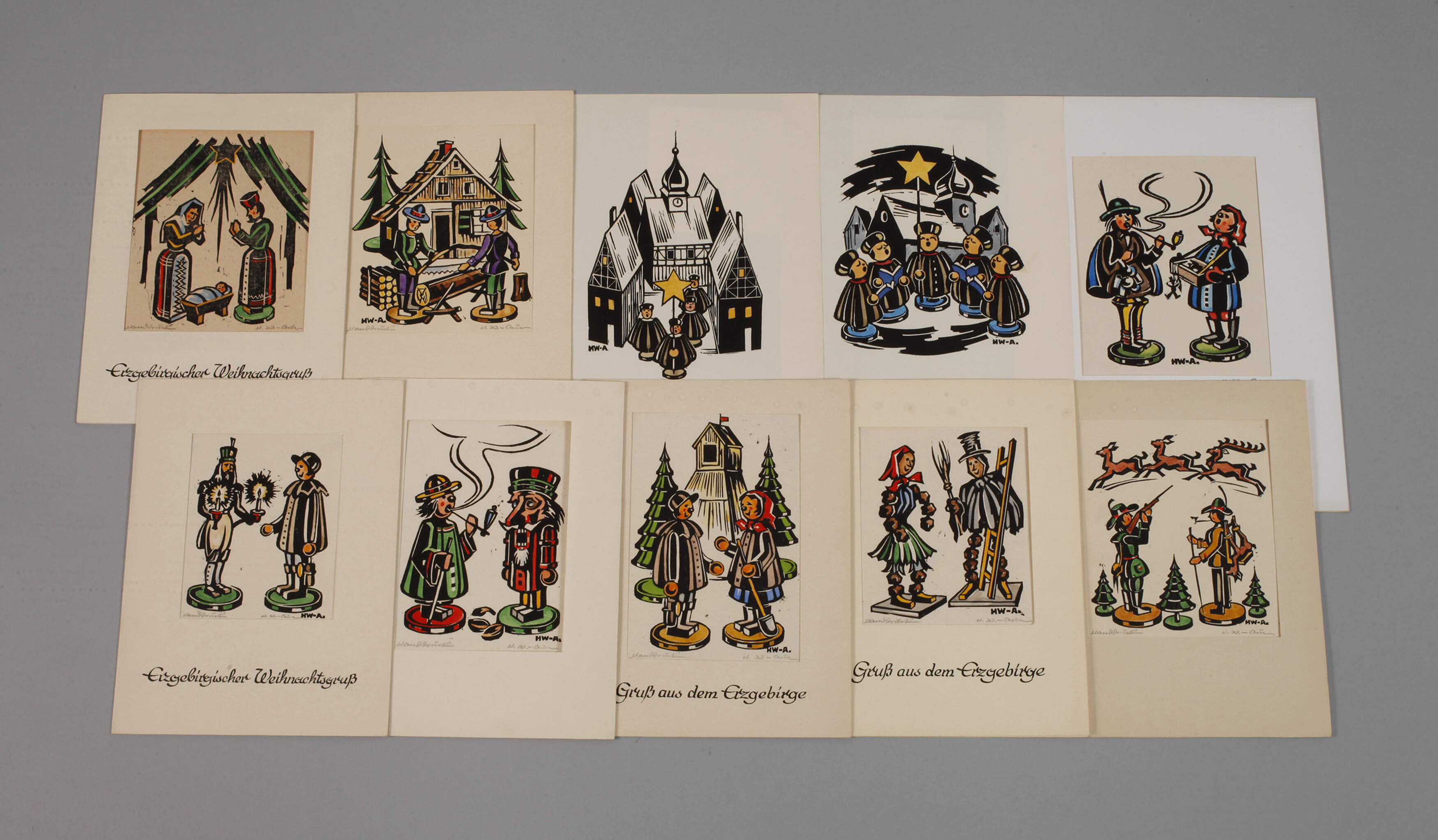 Hans Weiß-Aue, Konvolut Linolschnitte