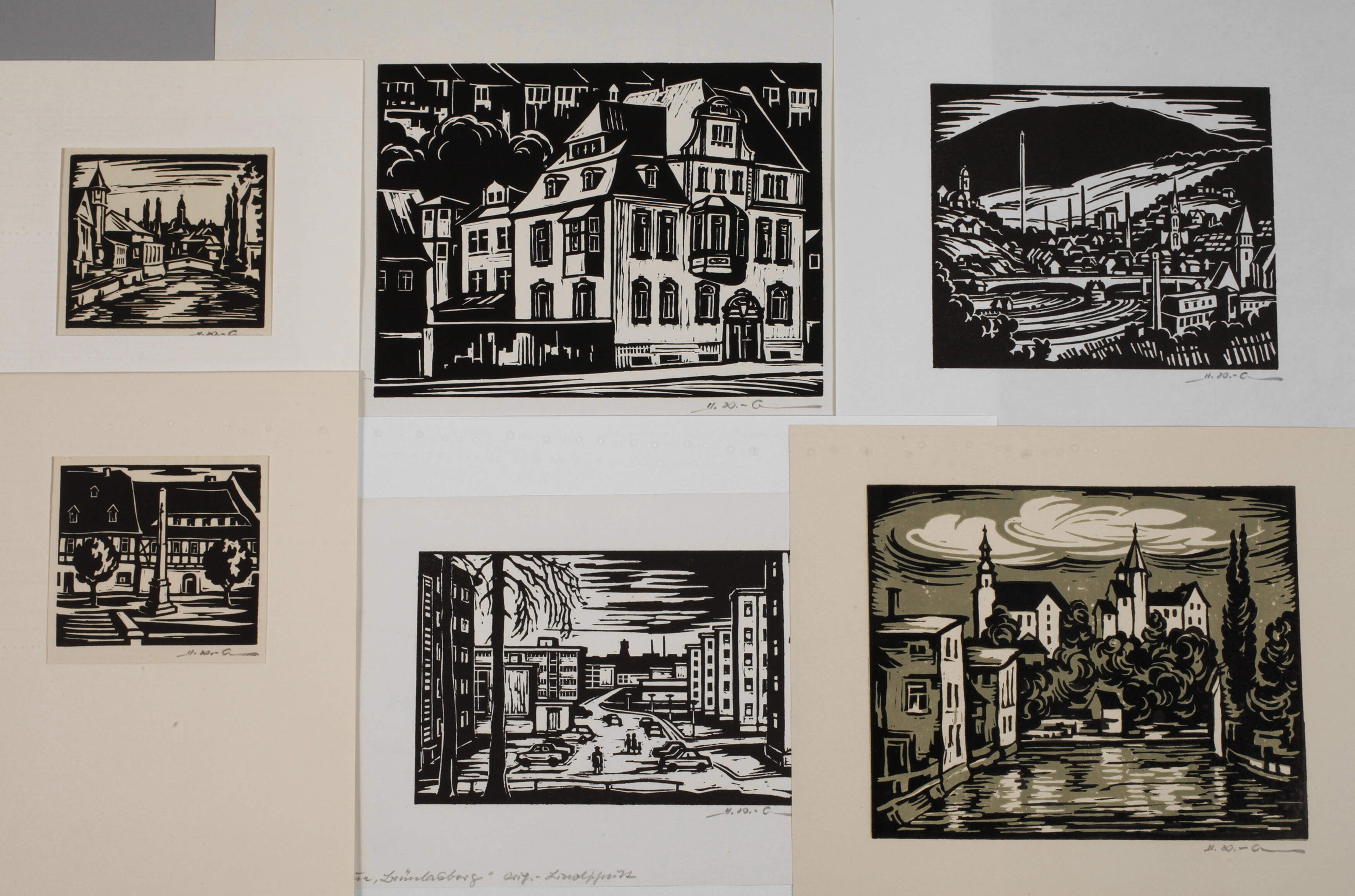 Hans Weiß-Aue, Konvolut Lineolschnitte