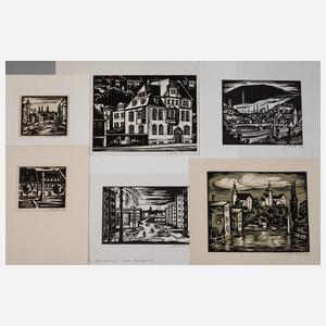 Hans Weiß-Aue, Konvolut Lineolschnitte