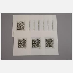 Prof. Baldwin Zettl, Zwölf Graphikkonvolut