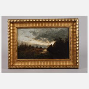 E. v. Boeckh, Abendstimmung auf dem Land