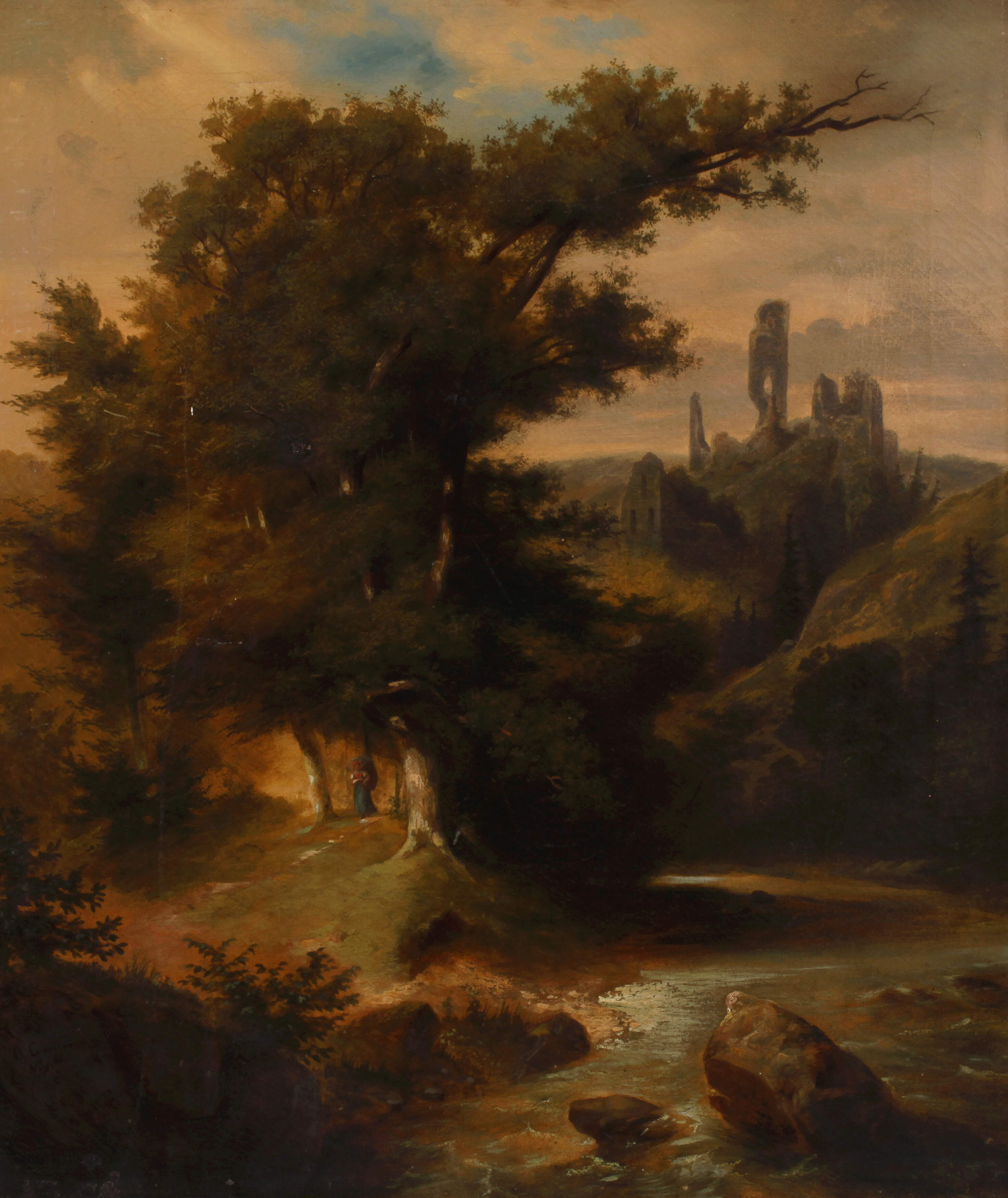 Oscar Cramer, Romantische Landschaft