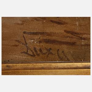 Carl Duxa, attr., Stelldichein am Brunnen