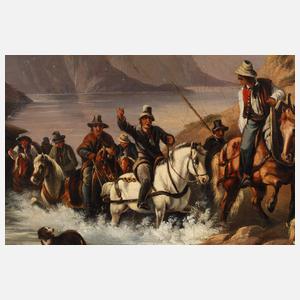 Paar Gemäldependants nach Friedrich Gauermann