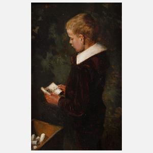 Wilhelm Geissler, attr., Lesender Junge