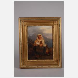 Johann Baptist Kirner, attr., Mutter mit Kind im Gebirge
