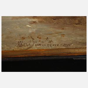 Albert August Zimmermann, Paar Winterlandschaften