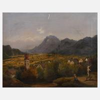 Dorf in Alpenlandschaft111