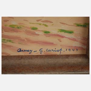 Gustave Cariot, Dorfansicht von Auxy