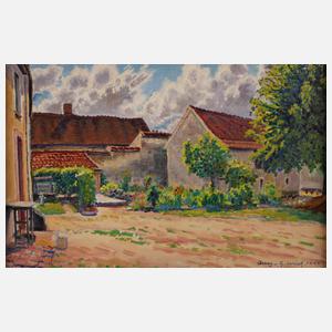 Gustave Cariot, Dorfansicht von Auxy
