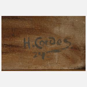 H. Cordes, Mann mit Pfeife