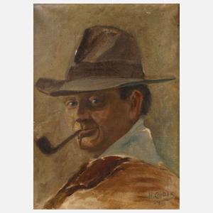 H. Cordes, Mann mit Pfeife