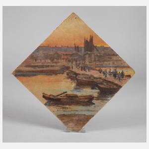 Walter Corsep, "Tientsin, Russenbrücke"