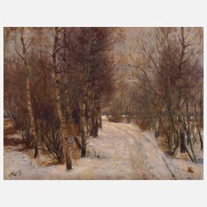 Robert Franz Curry, Verschneites Birkenwäldchen
