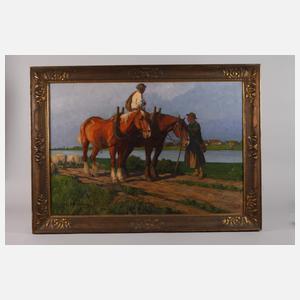 Oscar Detering, Pferdebild mit Reiter