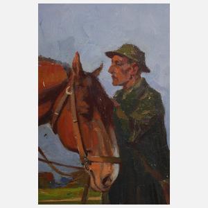 Oscar Detering, Pferdebild mit Reiter