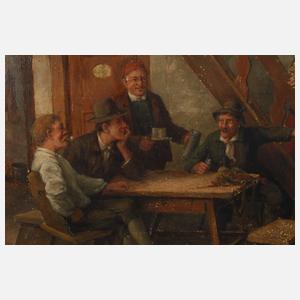 Otto Dinger, Zechende im Interieur