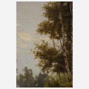 H. Eggert, Fuhrwerk in Waldlandschaft