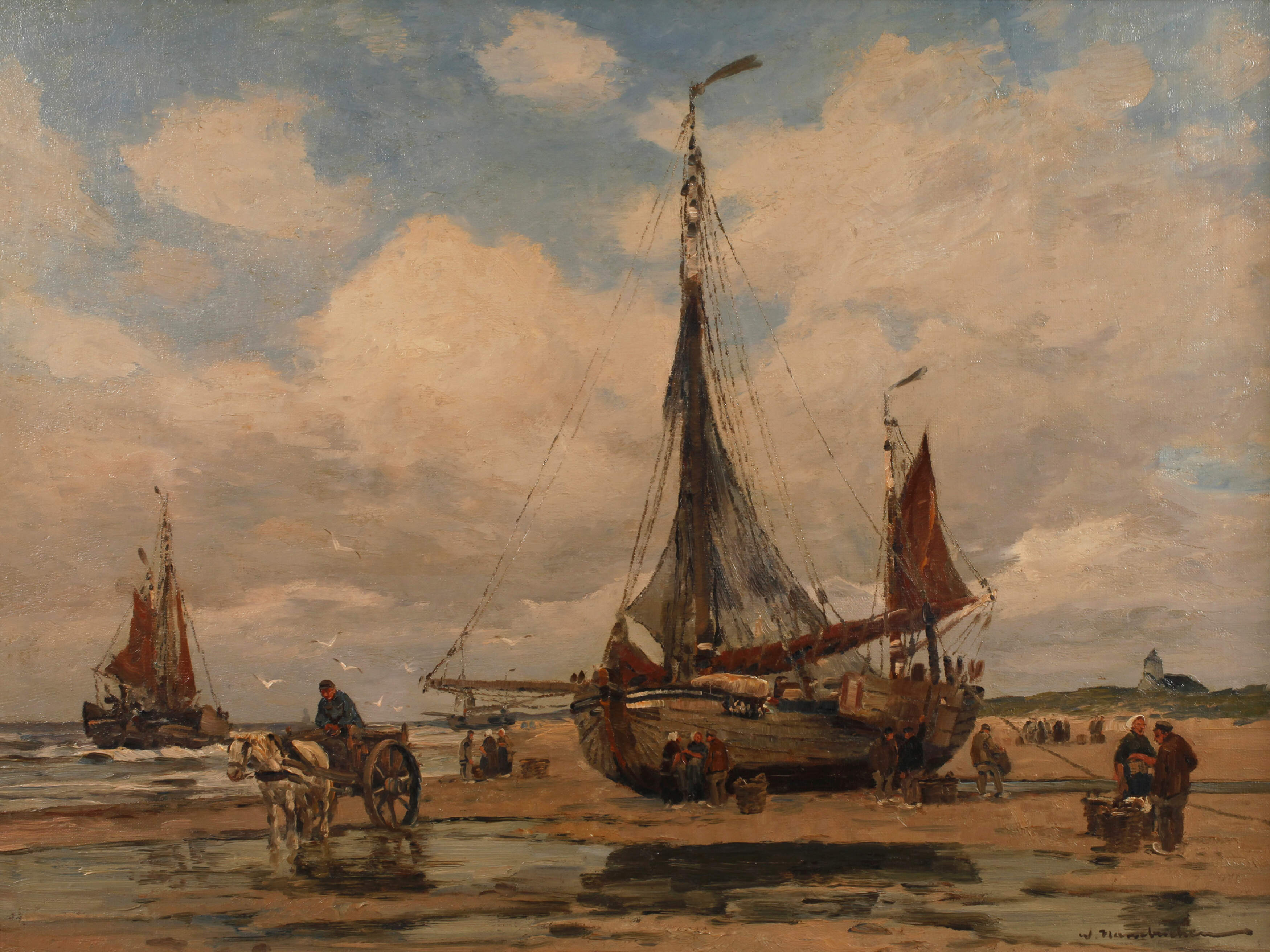 Wilhelm Hambüchen, Boot an niederländischer Küste