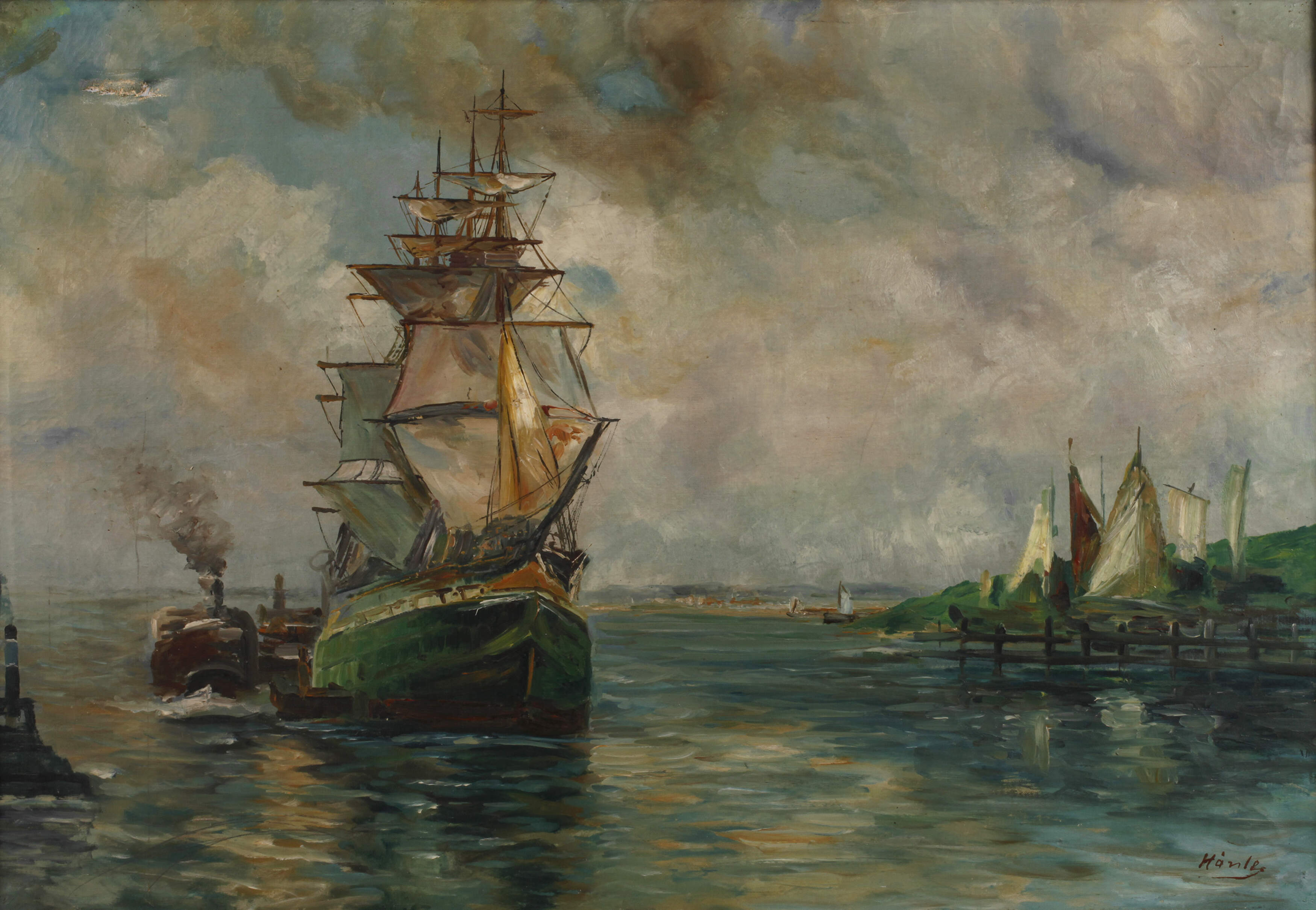 Hänle, Hafen mit Segelbooten