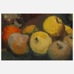 Horst Hausotte, Stillleben mit Blumen und Früchten