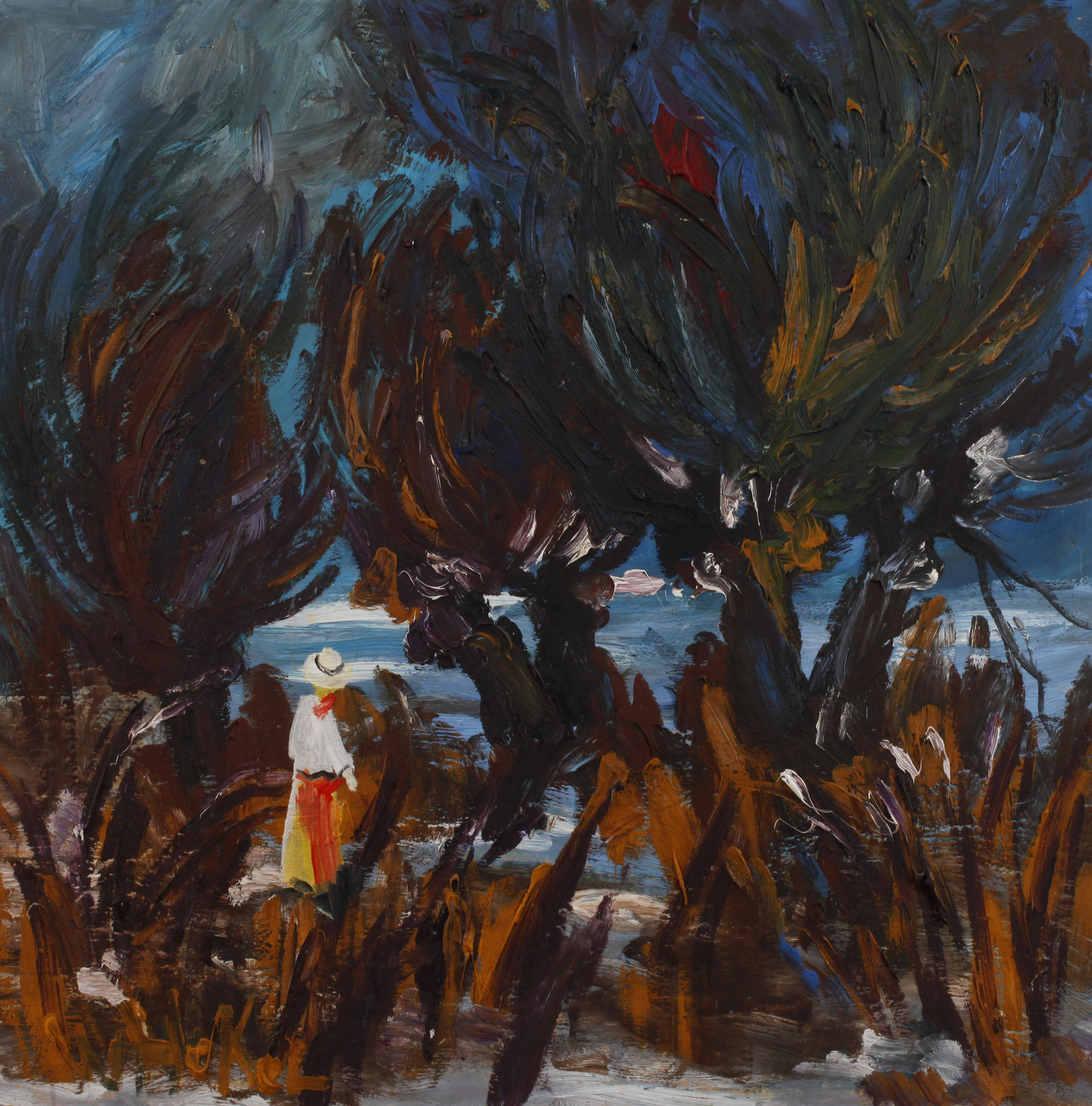 Werner Hekel, Mädchen unter Weiden