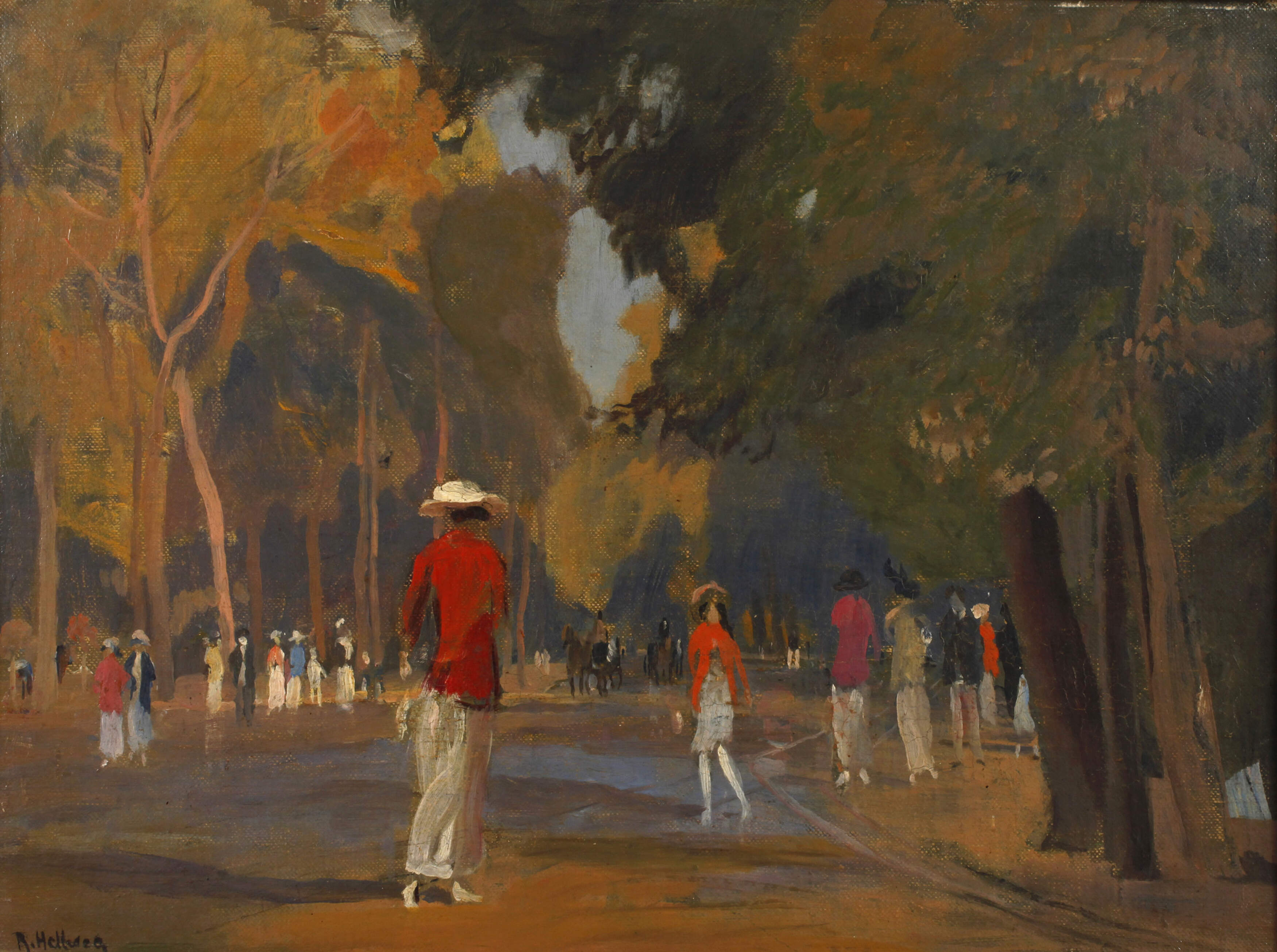 Rudolf Hellwag, "Jardin du Luxemburg, Paris"