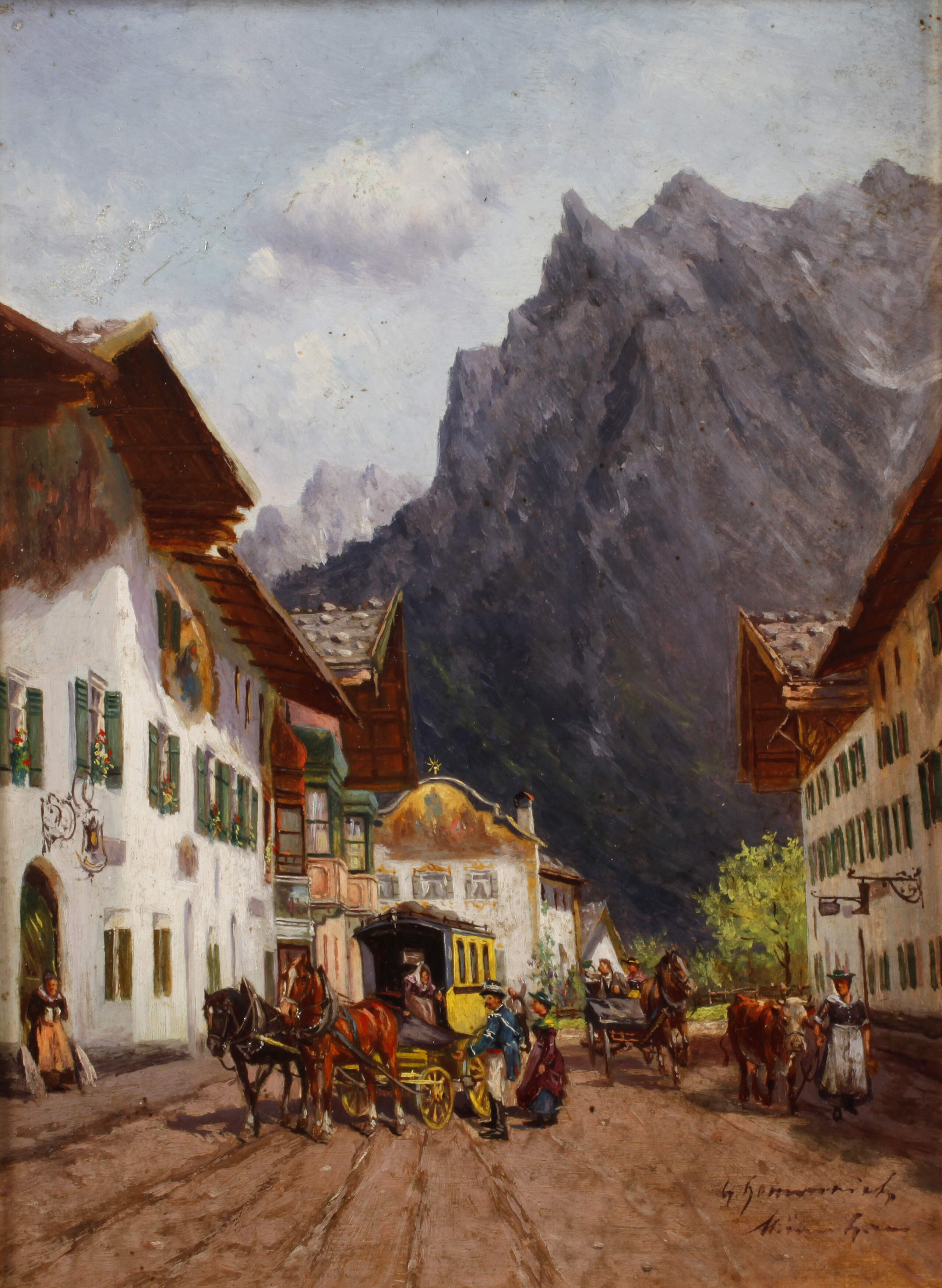 Georg Hemmrich, Postkutsche in Mittenwald