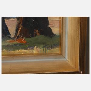 Tivadar Holba, Ungarische Dorfszene