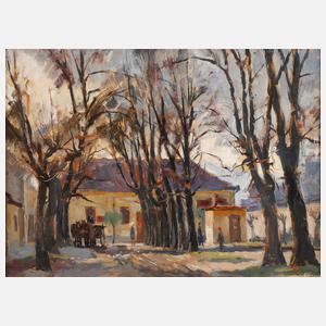 Tivadar Holba, Ungarische Dorfszene