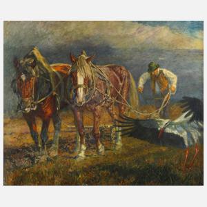 Hermann Junker, "Hinter dem Pflug"