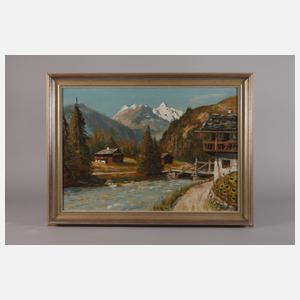 Wilhelm Kaufmann, Alpenlandschaft mit Bach