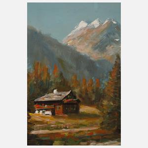 Wilhelm Kaufmann, Alpenlandschaft mit Bach